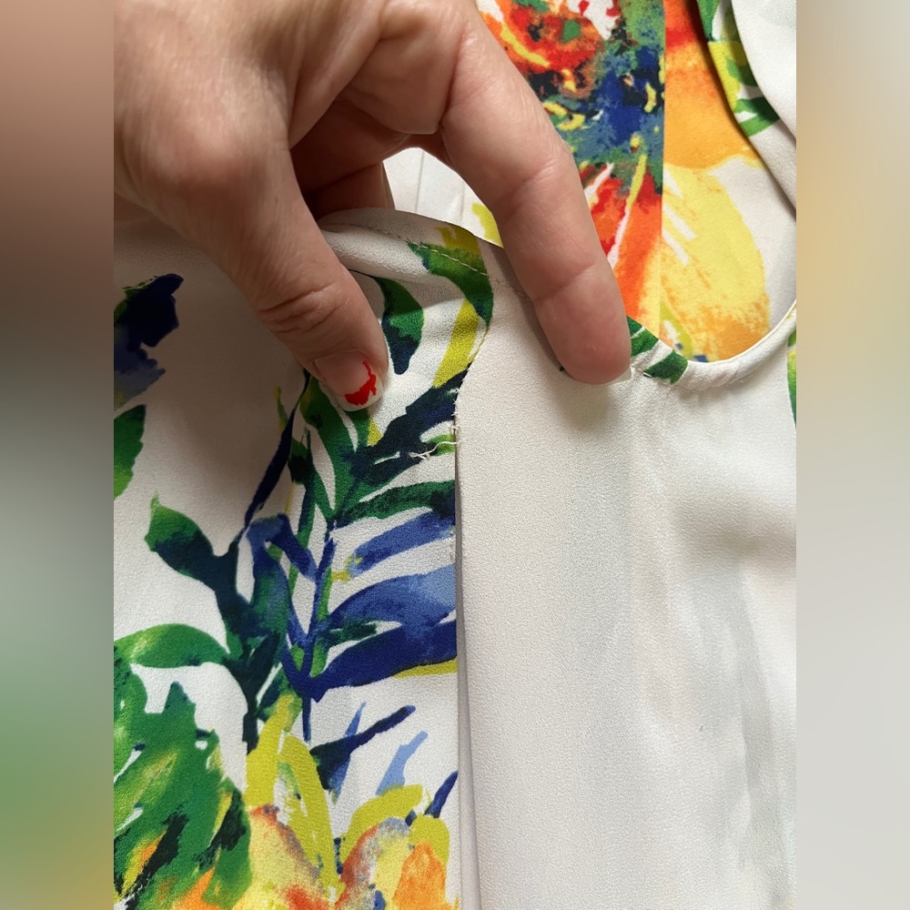 ARK & CO FULL LENGTH SPAGHETTI STRAP MULTI-FLORAL PRINT MAXI DRESS SIZE, L Beach - Picture 15 of 16